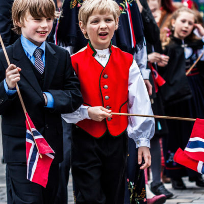 Children along the Streets of Bergen during the Constitution Day
