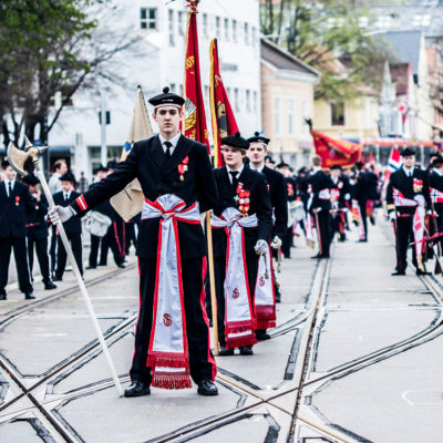 Young Norwegians Represent the Nation during the Celebratory Parades